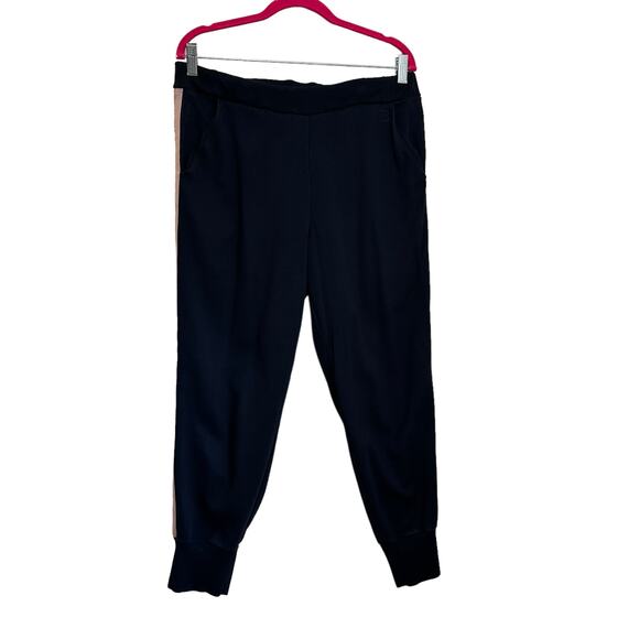 Ted Baker Navy Blue Striped Metallic Trim Aliceah Jogger sz 4=L - Picture 5 of 15